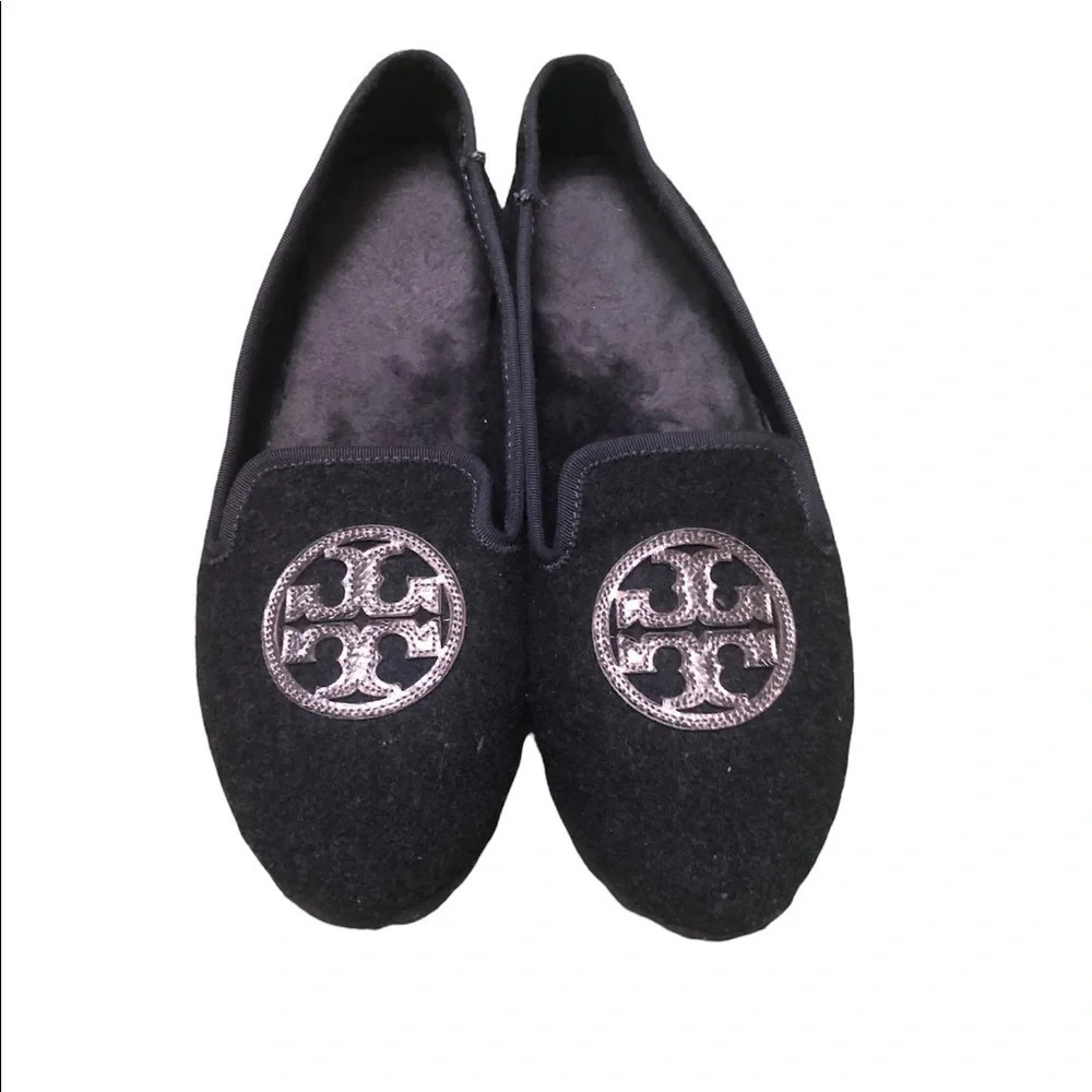TORY BURCH FUR LINED SLIPPERS